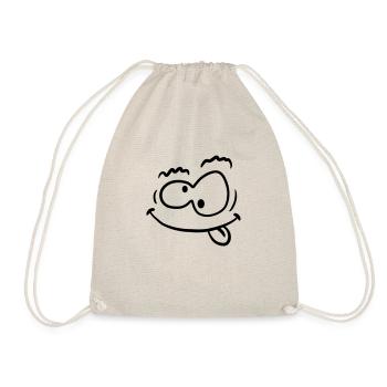 Visage souriant de fou bizarre drôle - Sac de sport léger - nature - Devant