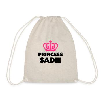 Princess sadie name thing crown - Drawstring Bag - nature - Front