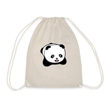 Lachender kawaii panda - Turnbeutel - Natur - Vorne