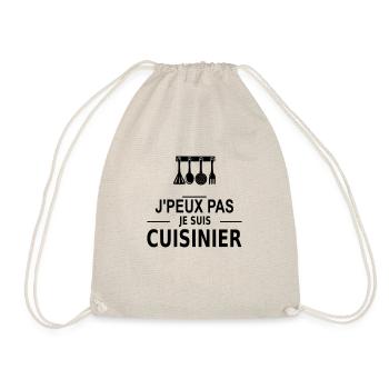 j'peux pas je suis cuisinier - Turnbeutel - Natur - Vorne