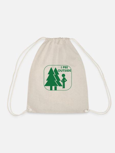 I pee outside - Turnbeutel - Natur