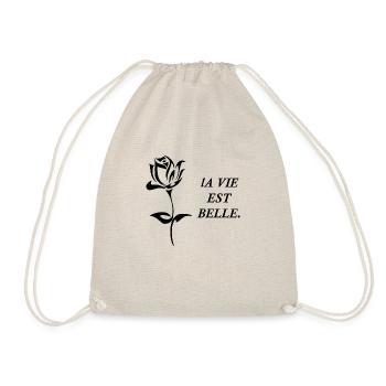 T-shirt la vie est belle - Sac de sport léger - nature - Devant