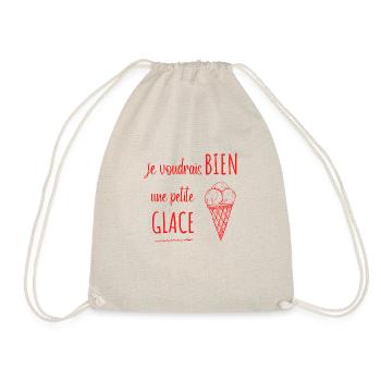 je voudrais bien une petite glace - Sac de sport léger - nature - Devant