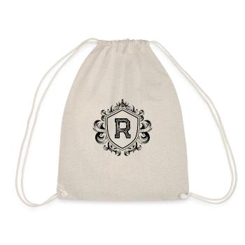 R letter coat of arms - Drawstring Bag - nature - Front