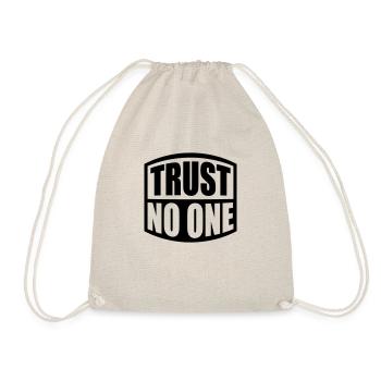 trust no one quote - Drawstring Bag - nature - Front