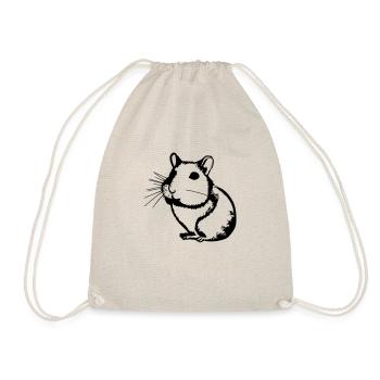 Hamster Cute Animal Rodent Animals Pet Vector 5 - Drawstring Bag - nature - Front