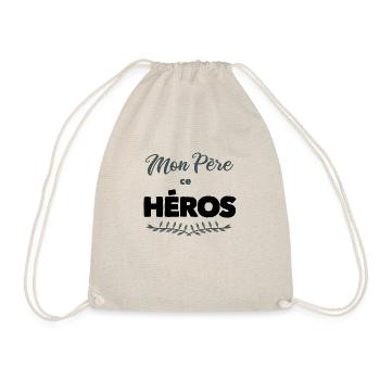 mon père ce heros cadeau - Sac de sport léger - nature - Devant