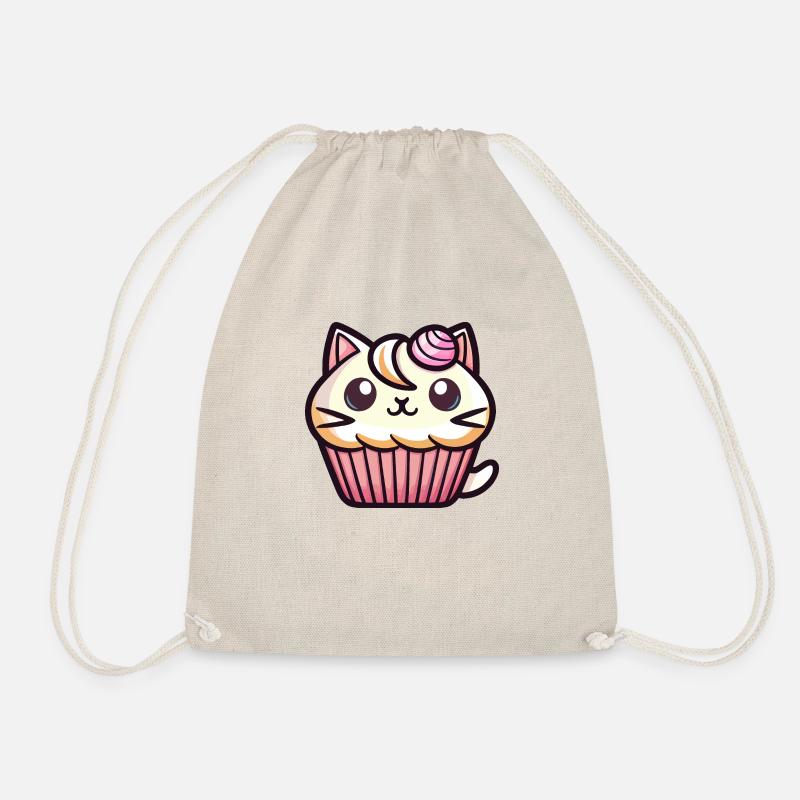 Muffinkatze - Turnbeutel - Natur