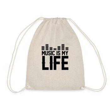 music is my life - Drawstring Bag - nature - Front