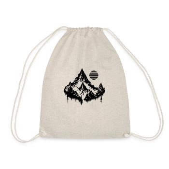 Mountains Symbol Silhouette Nature - Drawstring Bag - nature - Front