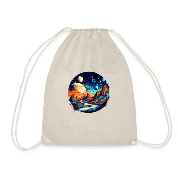 Colorful universe and galaxy in the solar system - Drawstring Bag - nature - Front