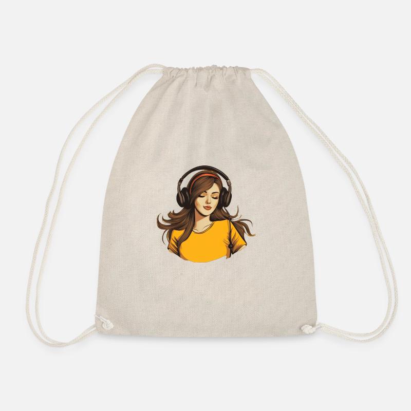 Music in Her Soul - Drawstring Bag - nature