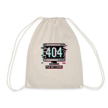 Error 404 Pun Not Found - Drawstring Bag - nature - Front