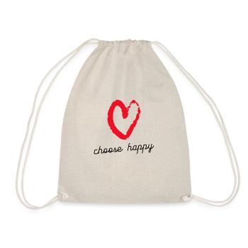 choose happy, nimm es gelassen - Turnbeutel - Natur - Vorne