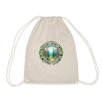 Hike more worry less - Drawstring Bag - nature - Front