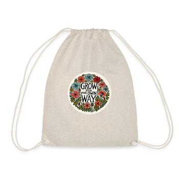 Grow your own way - Drawstring Bag - nature - Front