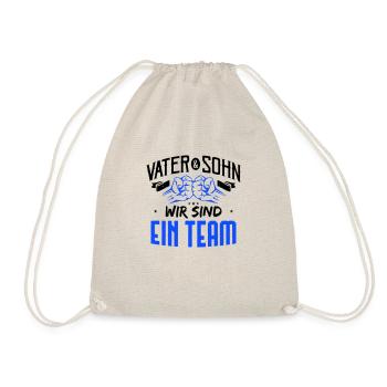 Father and son, we are a team - Drawstring Bag - nature - Front