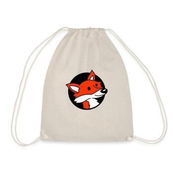 Fox Hole Red Fox Wild Animal Peeps Face Head - Drawstring Bag - nature - Front