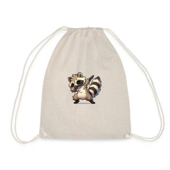 Raccoon Dabbing - Drawstring Bag - nature - Front