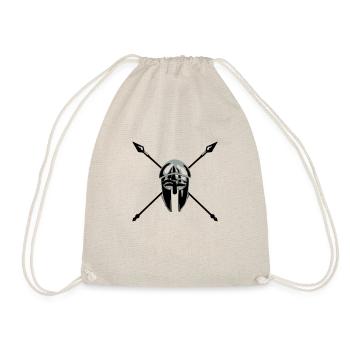 spartan-helmet-spears - Drawstring Bag - nature - Front