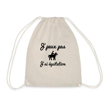 J'peux pas équitation - cheval - Sac de sport léger - nature - Devant