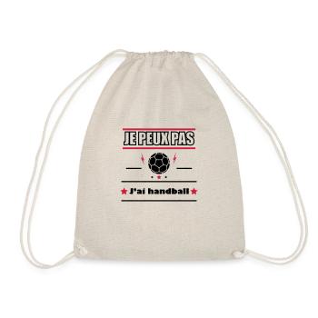 Je peux pas j'ai handball - Sac de sport léger - nature - Devant