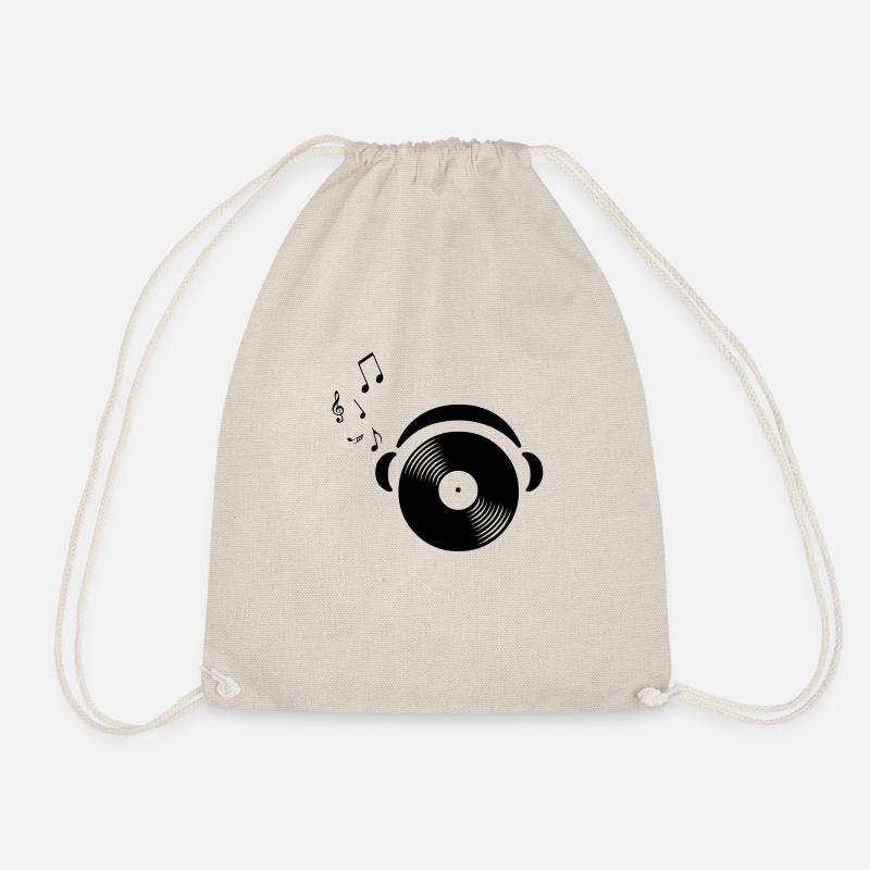 Vinyl DJ - Drawstring Bag - nature