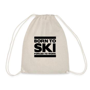 born to ski forced to work 02 - Sac de sport léger - nature - Devant