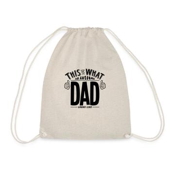 this is what an awesome dad looks like - Turnbeutel - Natur - Vorne