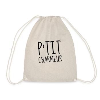 P'tit Charmeur - Bébé - Naissance - Enfant - Sac de sport léger - nature - Devant