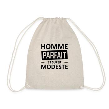 homme parfait et super modeste - Drawstring Bag - nature - Front