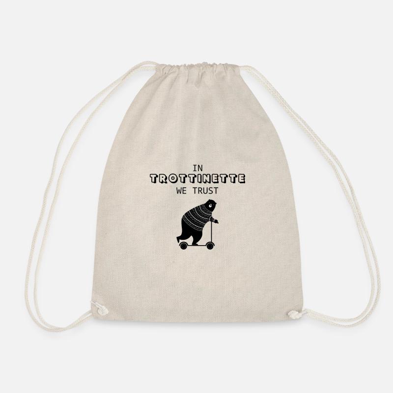 In trottinette we trust - Drawstring Bag - nature