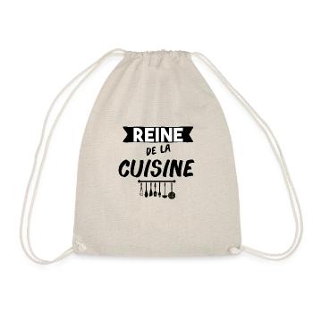 Queen of the kitchen t shirt - Drawstring Bag - nature - Front