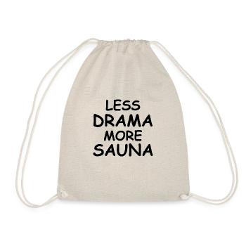 Sauna Spruch Geschenk Aufguss Saunieren - Turnbeutel - Natur - Vorne