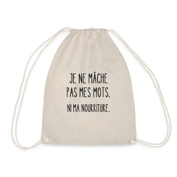 je ne mâche pas mes mots - Sac de sport léger - nature - Devant