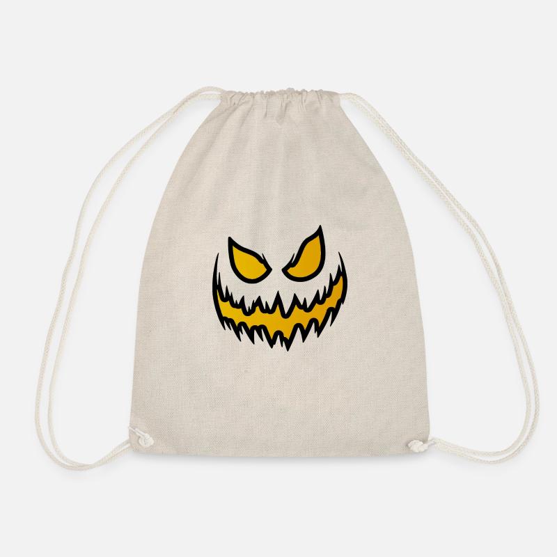 Creepy Face Halloween - Drawstring Bag - nature