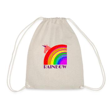 Arc-en-ciel avec licorne - Sac de sport léger - nature - Devant