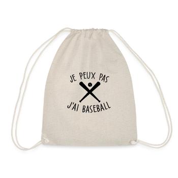 je peux pas j ai baseball - Sac de sport léger - nature - Devant