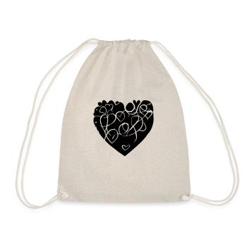 Symbole de coeur Amour Mignons Cœurs Rose Dessin Vecteur - Sac de sport léger - nature - Devant