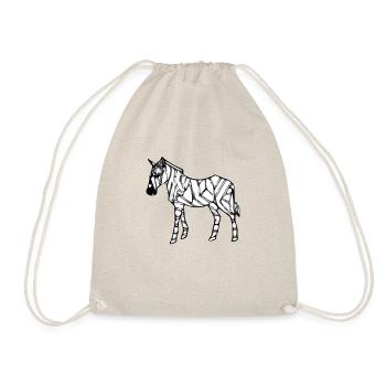 The zebra - Drawstring Bag - nature - Front