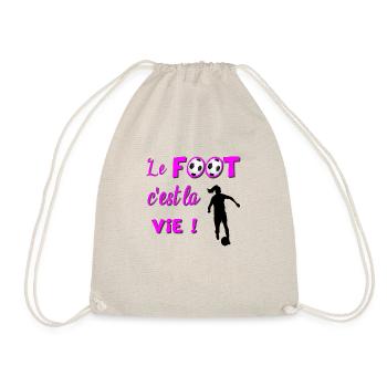 le foot c est la vie - Sac de sport léger - nature - Devant