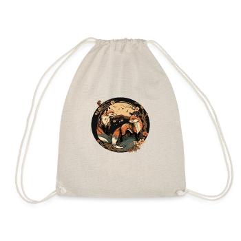 Fox 3 - Drawstring Bag - nature - Front