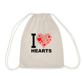 i love hearts 2 - Turnbeutel - Natur - Vorne