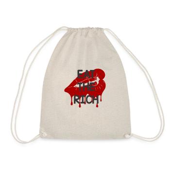 EAT THE RICH - 🍴 - Drawstring Bag - nature - Front