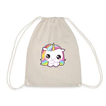 Baby Unicorn with Rainbow Mane - Drawstring Bag - nature - Front
