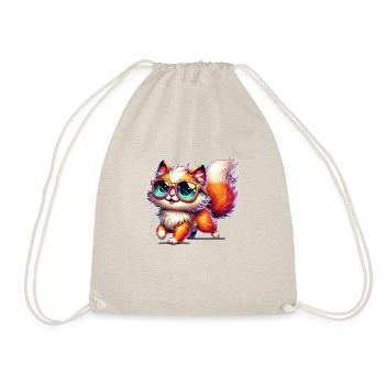 Cat with Sunglasses Pet Cat Lover - Drawstring Bag - nature - Front