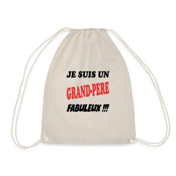 I'm a fabulous grandfather!! - Drawstring Bag - nature - Front