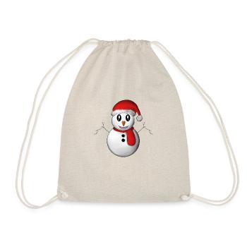 Bonhomme de neige souriant - Sac de sport léger - nature - Devant