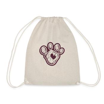 Paw with heart - Drawstring Bag - nature - Front