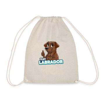 TEAM Labrador - Chocolate - Drawstring Bag - nature - Front
